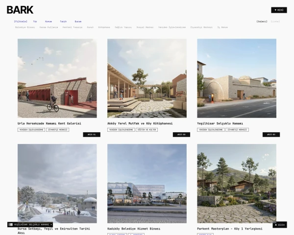 BARK Architects, UI Design & Frontend  & CMS development..