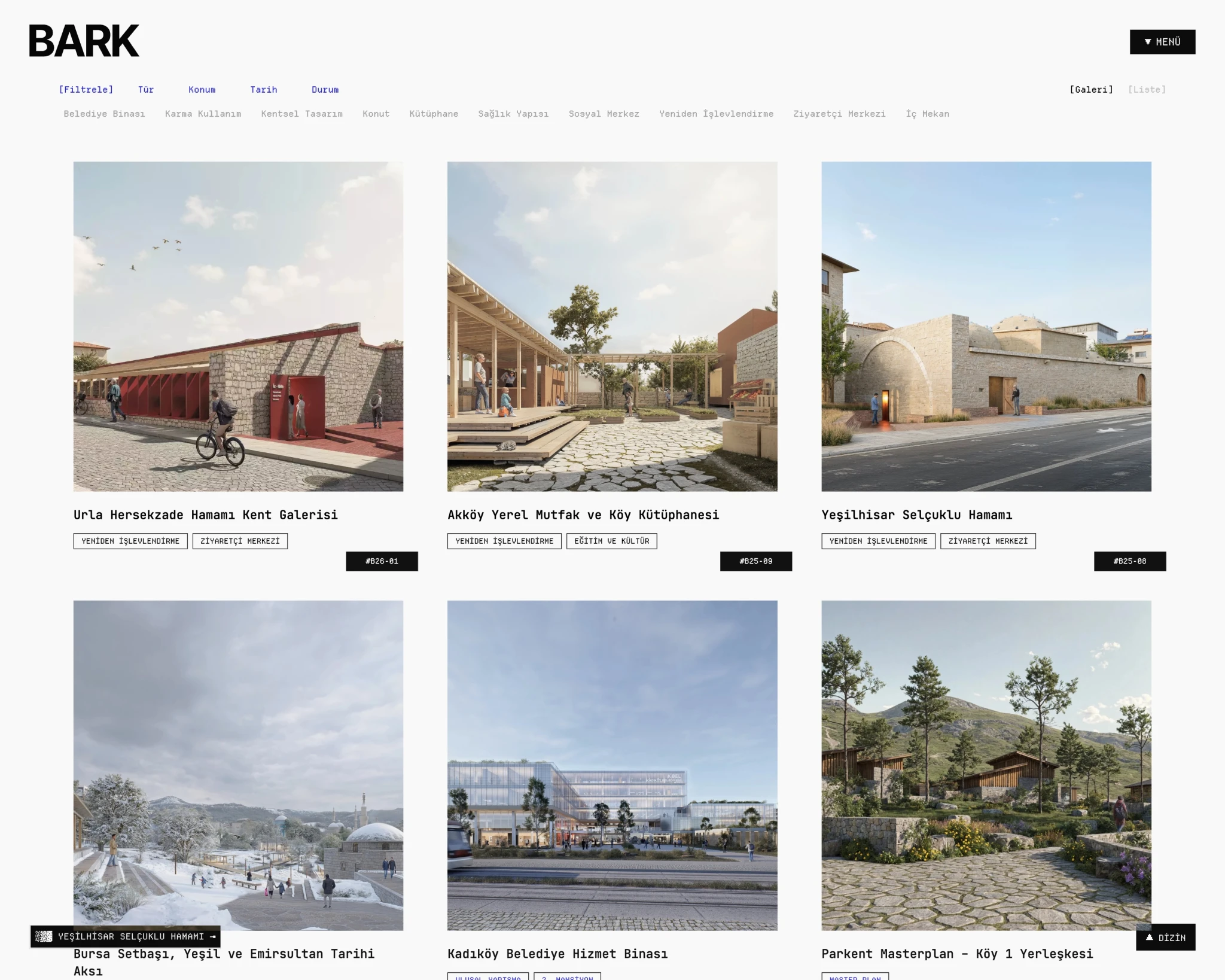 BARK Architects UI Design & Frontend  & CMS development..