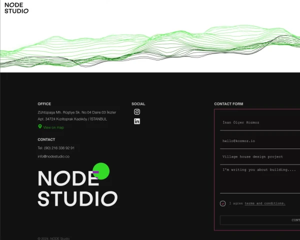 NODE Studio, UI Design & frontend  & CMS development..